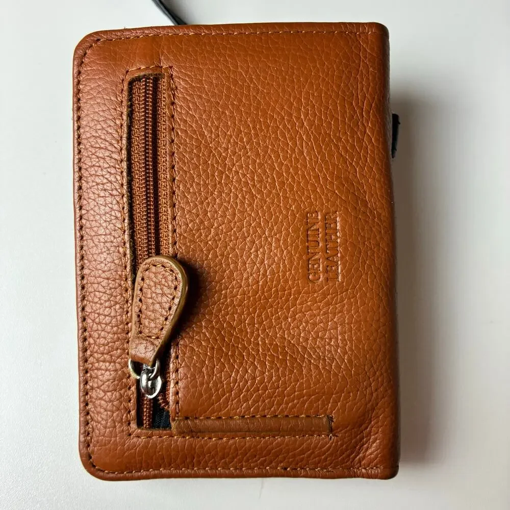 Giani Bernini Softy Leather Mini Phone Wallet Tricolor Preppy Classic Old Money